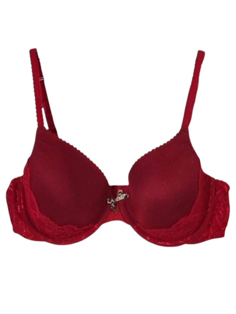36B Ambrielle Bra Everyday Full Coverage Red Underwire Back Closure